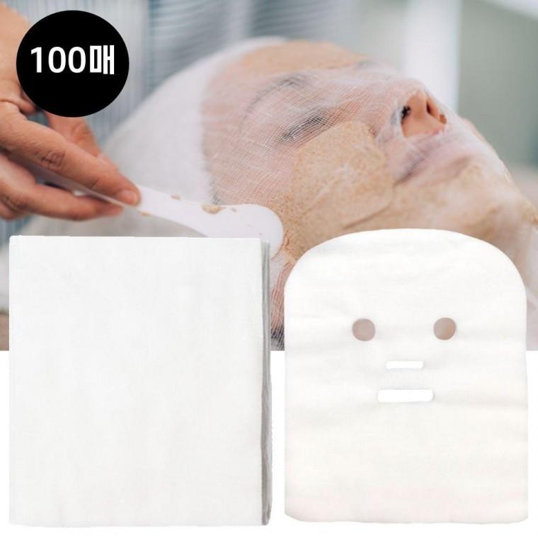 100매 모델링팩 순면 거즈 얼굴 마스크 고무 도구