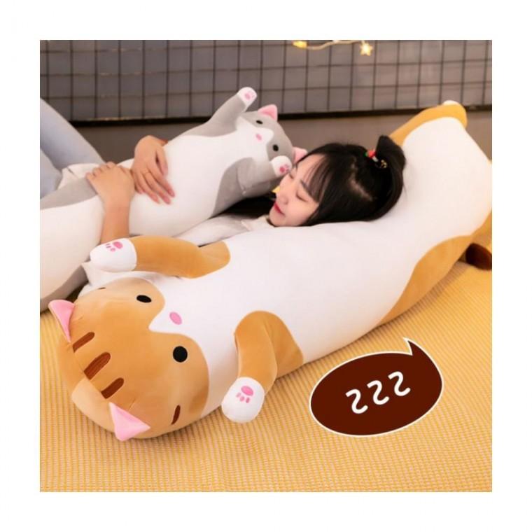 루미나D 고양이 대형 바디필로우 110cm 수면 쿠션 모찌 찰떡
