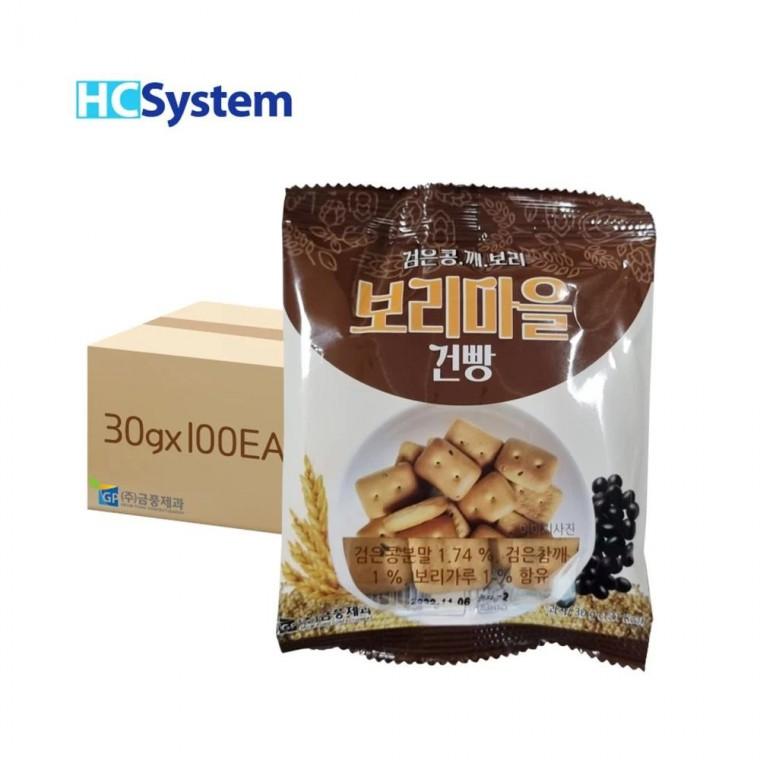 루미나D 보리마을 검은콩깨 보리건빵 30gx100개 국민간식