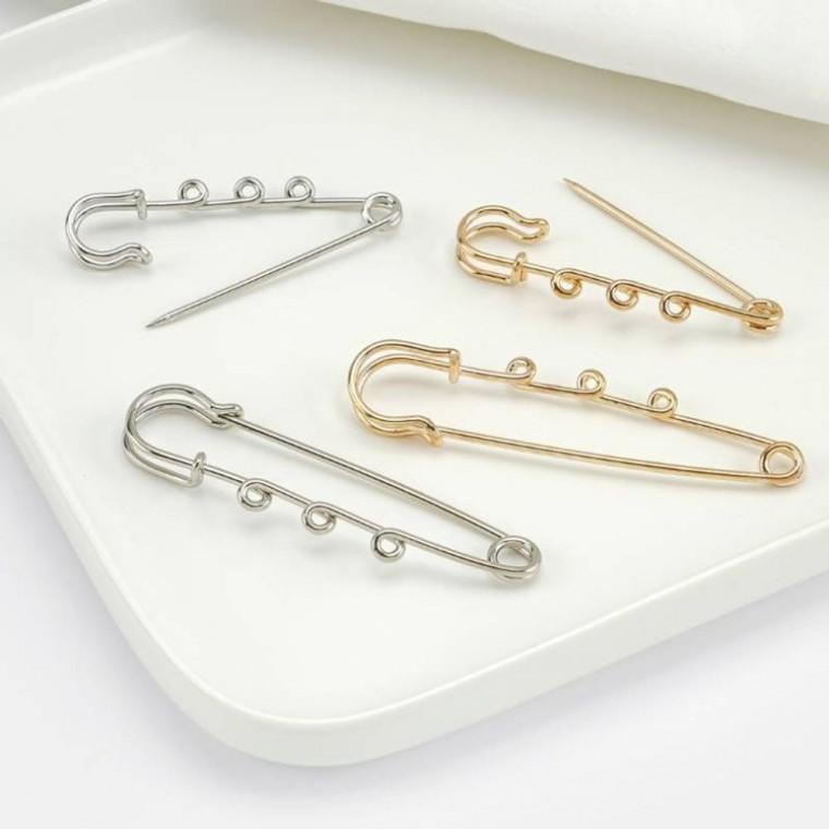 컬러클립 고리 옷핀 브로치 DIY 의류 가방 부자재 장식 10p