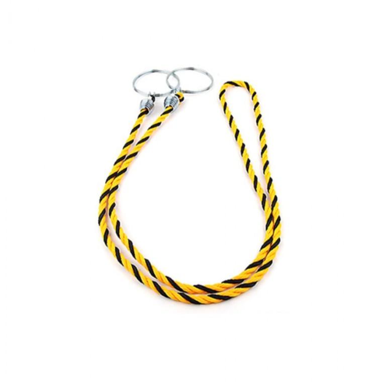 링고리 황흑로프 12mm x 2M 라바콘용 고깔콘 체육훈련콘 연결고리