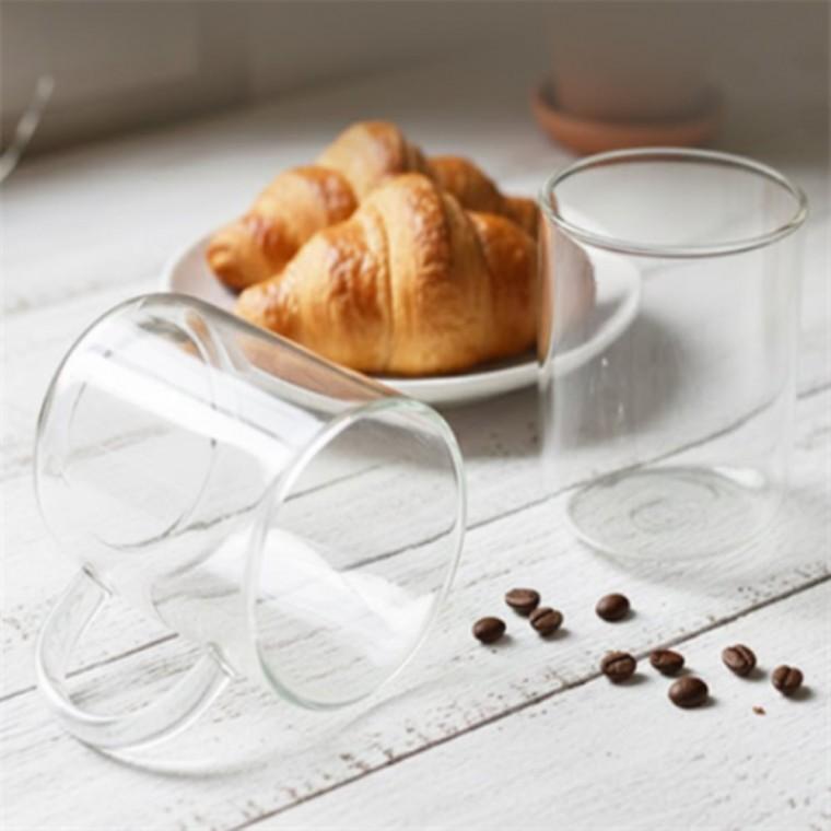 내열 커피유리컵 400ml 예쁜유리컵 가벼운내열유리컵 일자유리컵
