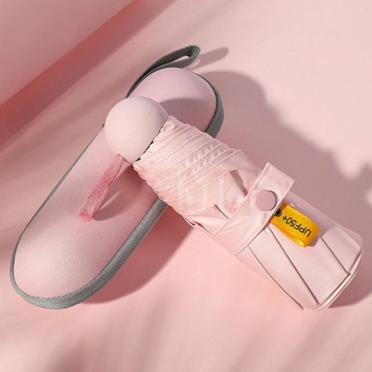 캡슐 케이스 UV차단 5단 양우산핑크 자외선차단우산 암막양우산