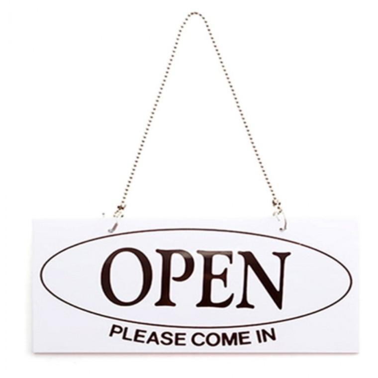 OPEN CLOSED 안내걸이 걸이형안내판 양면안내판