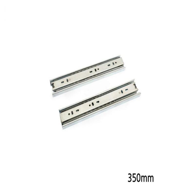 3단볼레일 서랍레일 35mm x 350mm 키보드레일 밥솥레일 전자렌지레일