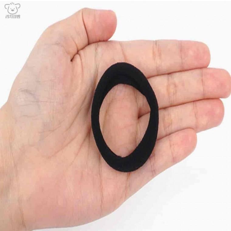 4P 도톰한 블랙 나일론 헤어밴드 굵은머리끈 검정색두꺼운머리끈
