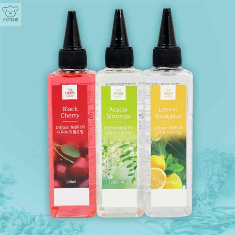 120ml 더허브샵 사각 리필오일 디푸저 디퓨저리필액