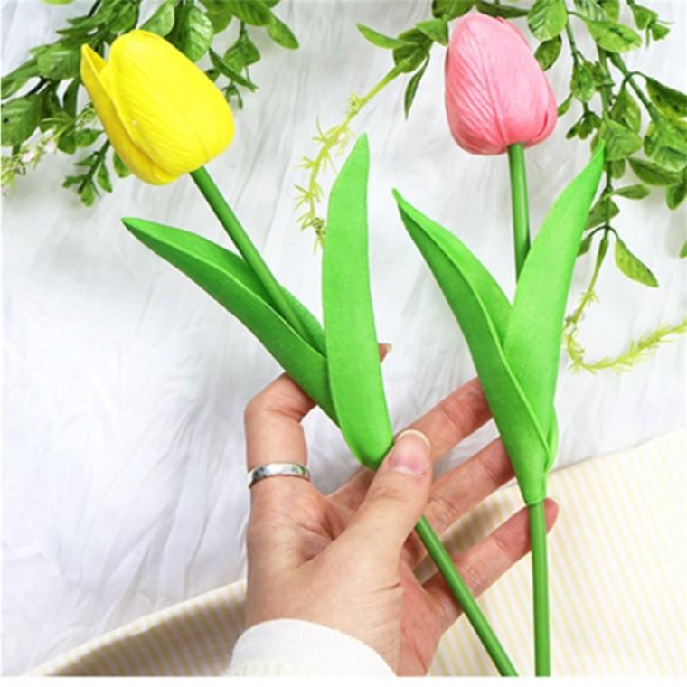 튤립조화 송이꽃 셀프웨딩조화부케 조화꽃송이