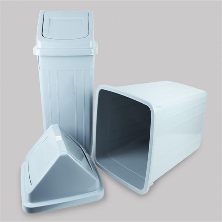 사각휴지통 그레이 플라스틱휴지통 쓰레기통25L