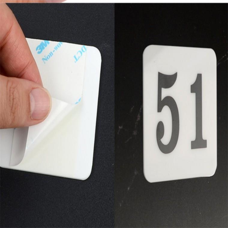 사각 60mm 아크릴 번호판 51-100 1P 숫자판 호수표지판 룸번호