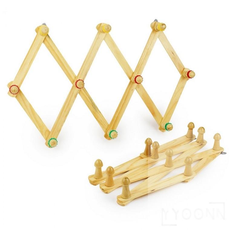 마름모 원목 옷걸이