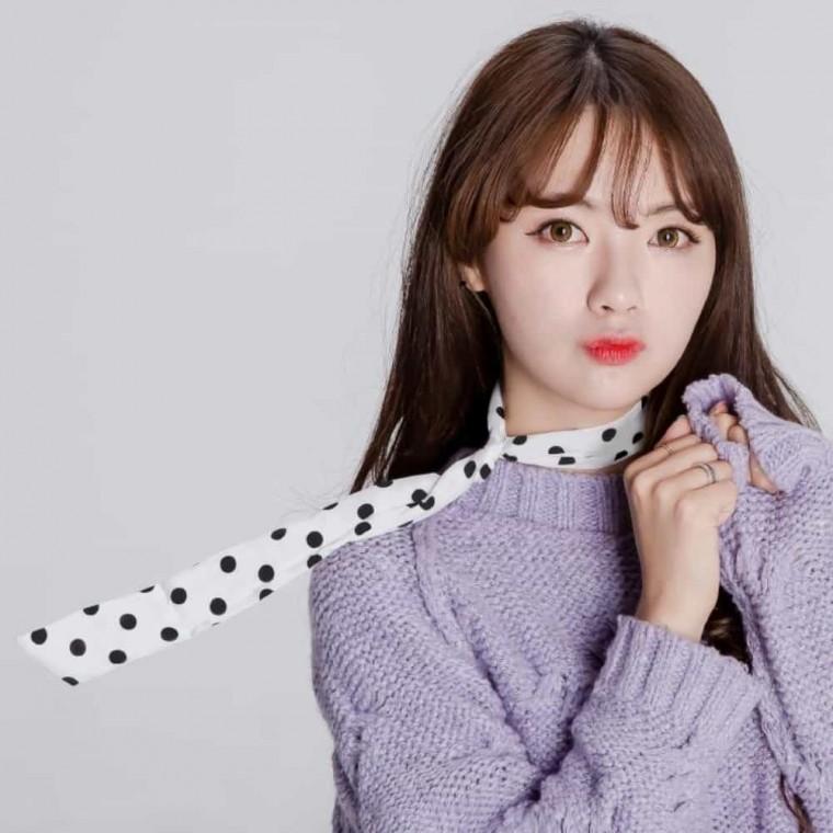 날으는스카프 땡땡이 여성스카프 미니스카프