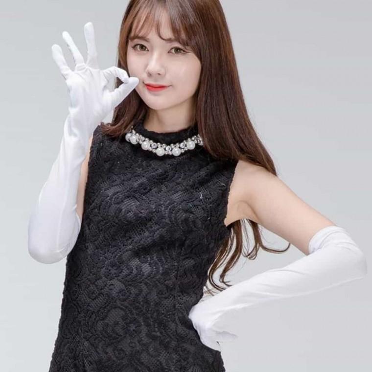 파티 롱장갑 공단 55cm 화이트 오페라장갑 팔꿈치장갑