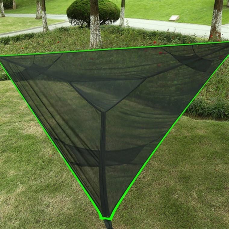 힐링타임 삼각 메쉬 해먹(370x370cm) (블랙) 캠핑해먹 피크닉용품