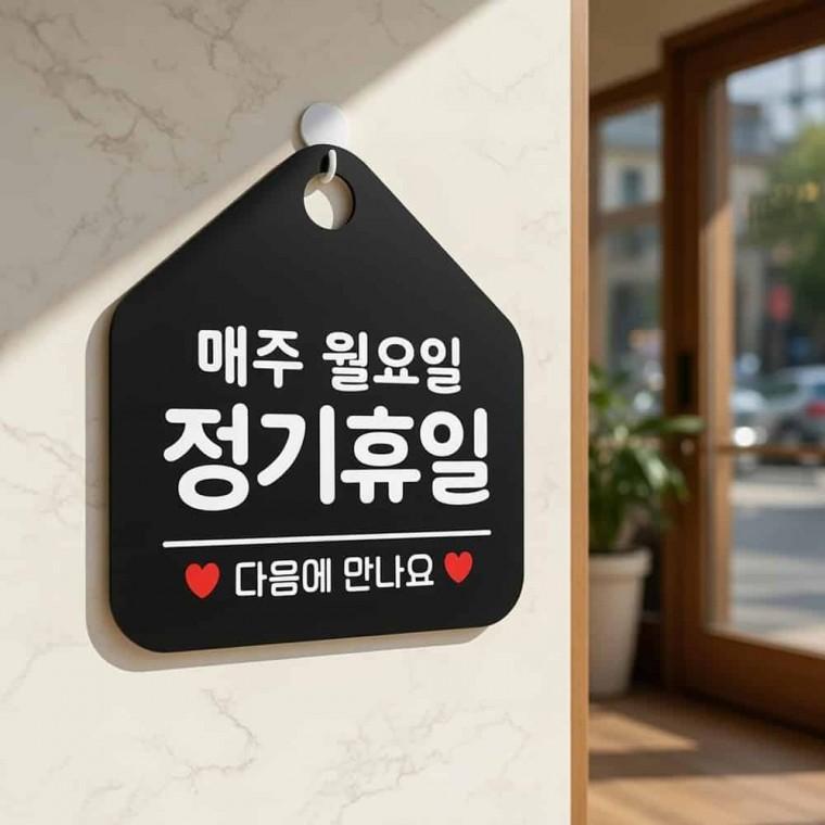 정기휴무 안내표지판 휴무안내 가게팻말