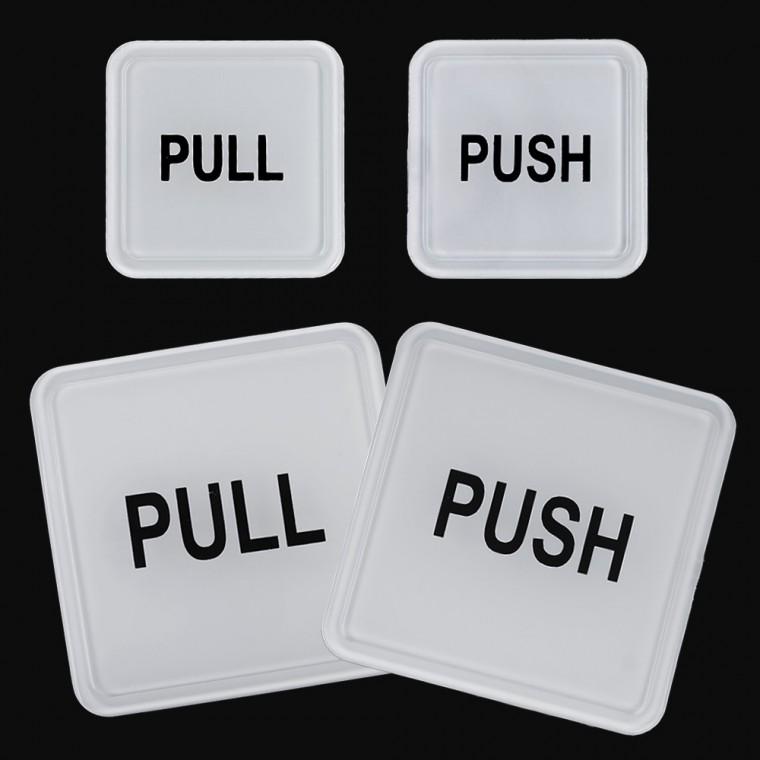 PULL PUSH 사각 몰딩사인 안내판 팻말