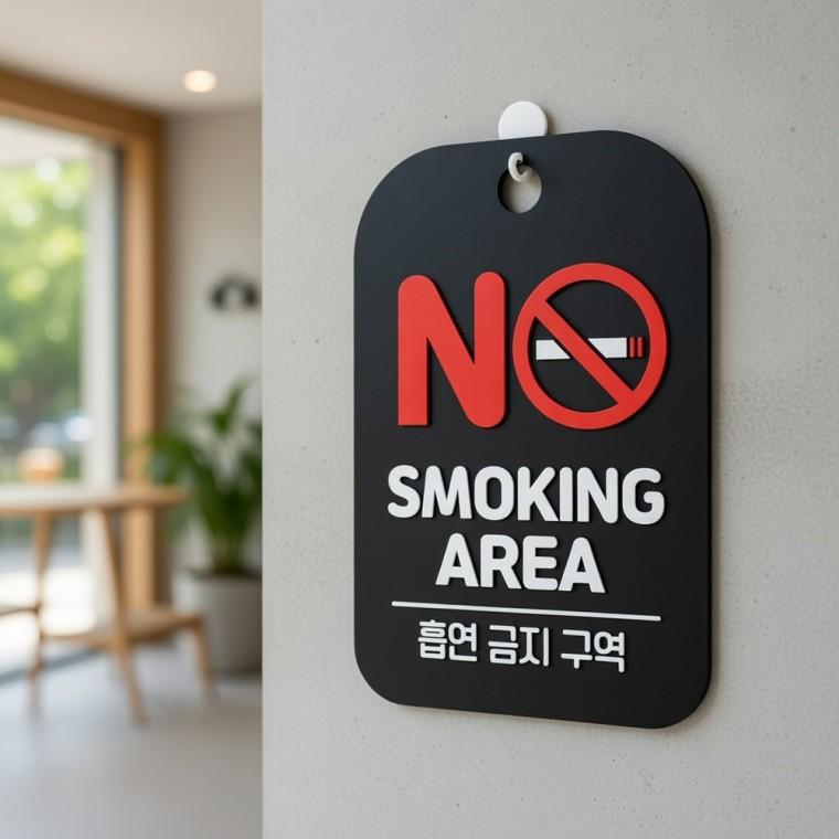 금연안내판 흡연금지 구역 알림판 금연구역