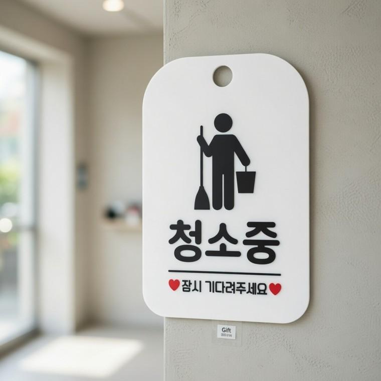 청소중 안내판 매장안내판 주의표지판