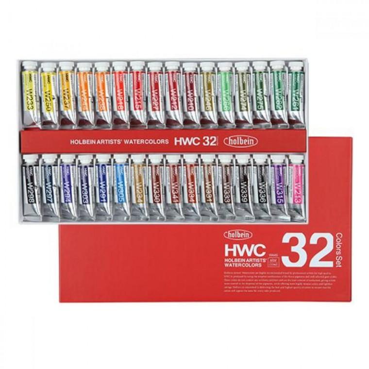 홀베인 HWC 수채세트 32색 세트 15ml 1개 한가람문구