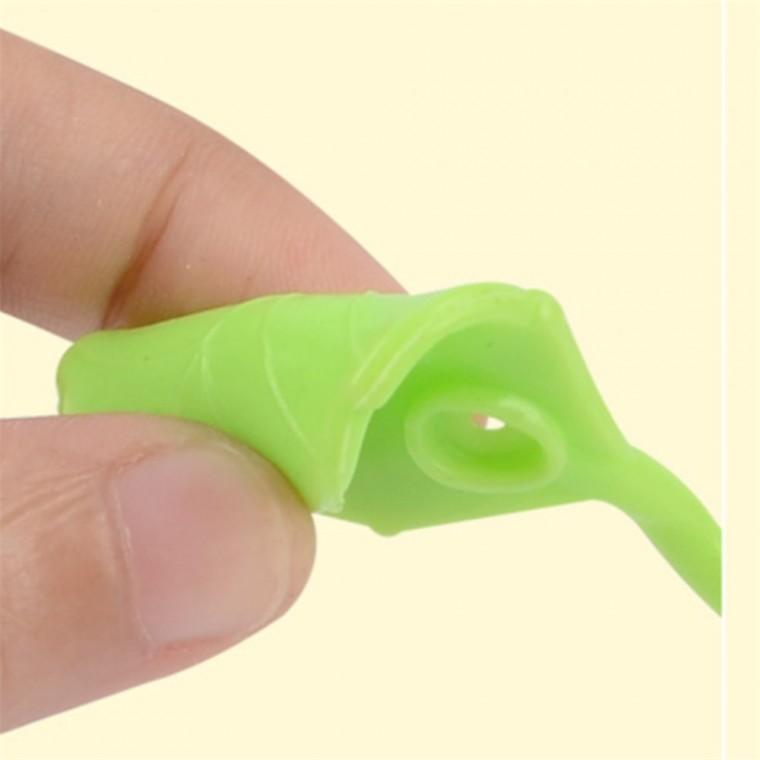 1P 나뭇잎 모양 봉지밴드 소프트끈 빵끈 봉지클립