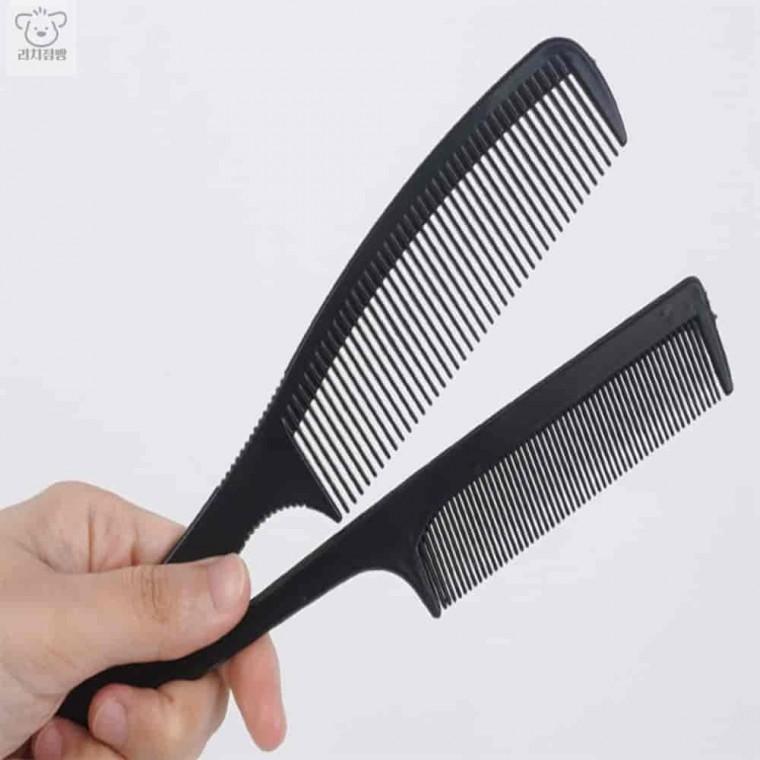 2P 블랙 헤어빗 세트 미용빗 빗세트