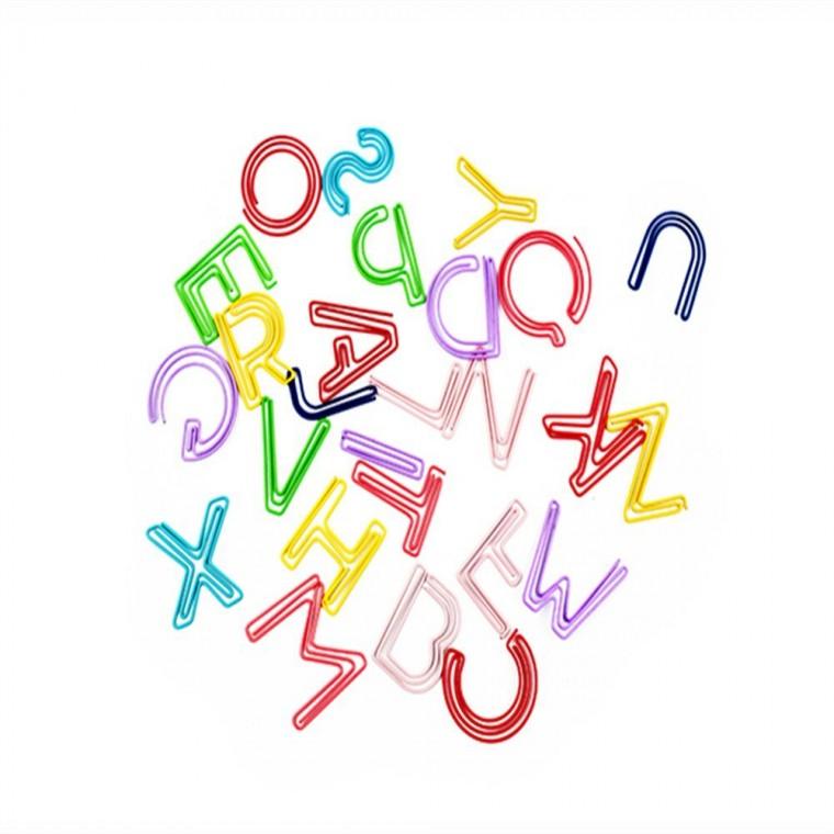 알파벳 클립 사무용클립 하트클립골드