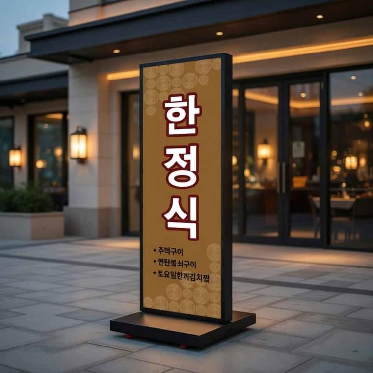 삽입형 입간판 스탠드입간판 야외철제입간판
