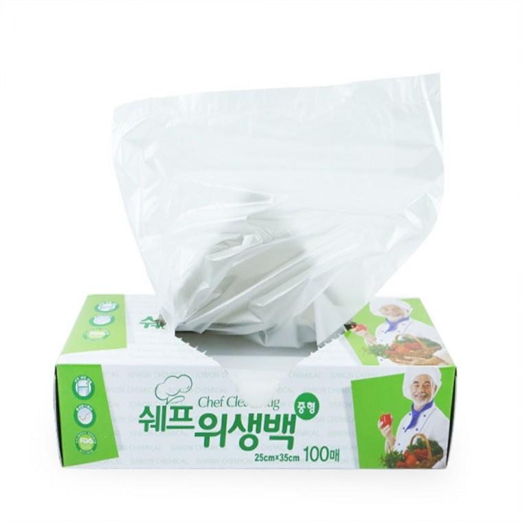 쉐프 위생백 중 100p 1회용비닐팩 위생봉투