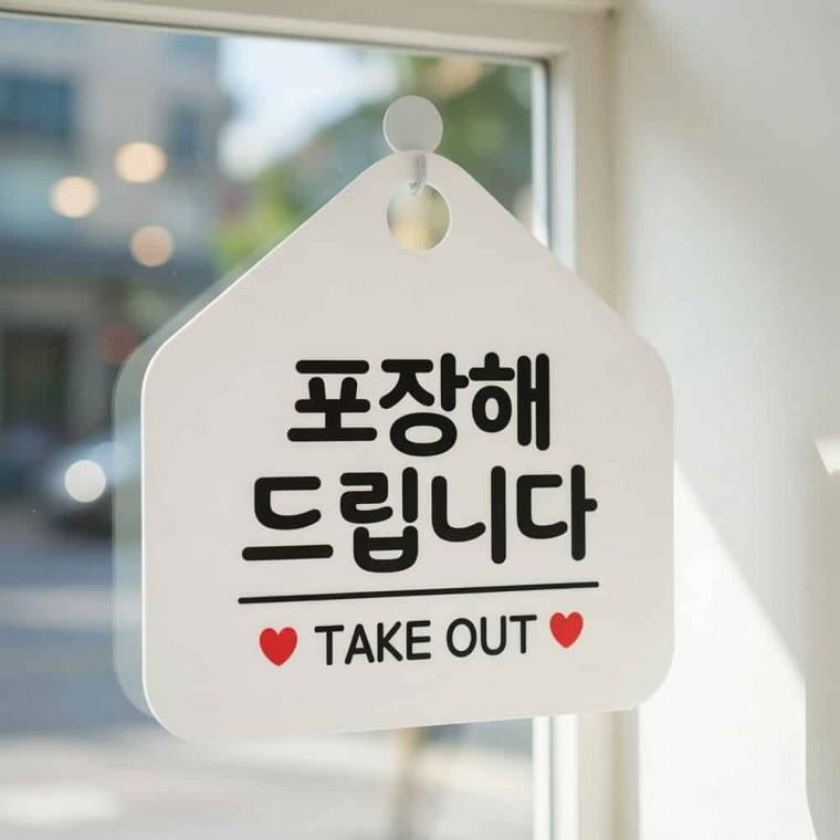 포장해드립니다 안내표지판 카페표지판 식당안내판