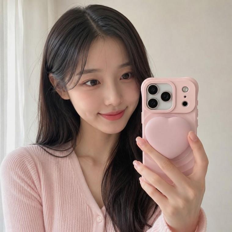 EA 블러쉬 하트 마그네틱 스마트톡 케이스 17 16 15 14 플러스 프로 프로맥스 에어
