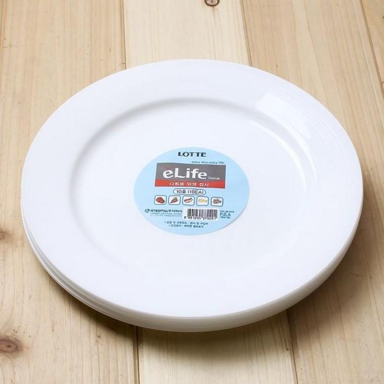 EAS 10p 롯데 이라이프 다회용 위생접시 25cm