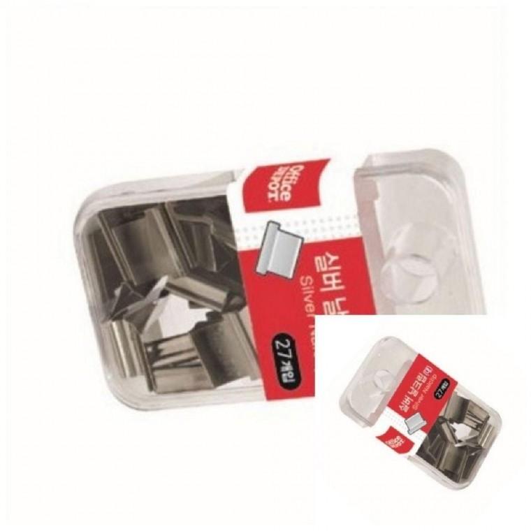 날크립-대 18mm 27개입 60매지철 클립집게 종이클립 문구집게 서류클립