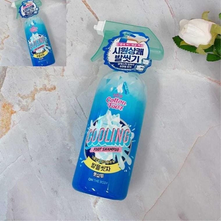 온더바디 코튼풋 쿨링 풋샴푸 385ml 발전용세정액 여름냄새관리 쿨링전용385ml