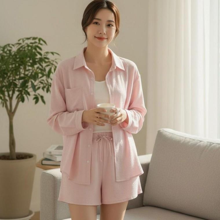 썬블럭 여름 셔츠 반바지 셋업