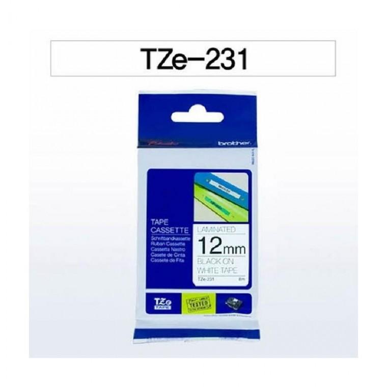 루미나D 브라더 테이프카트리지 tz231 12mm white black