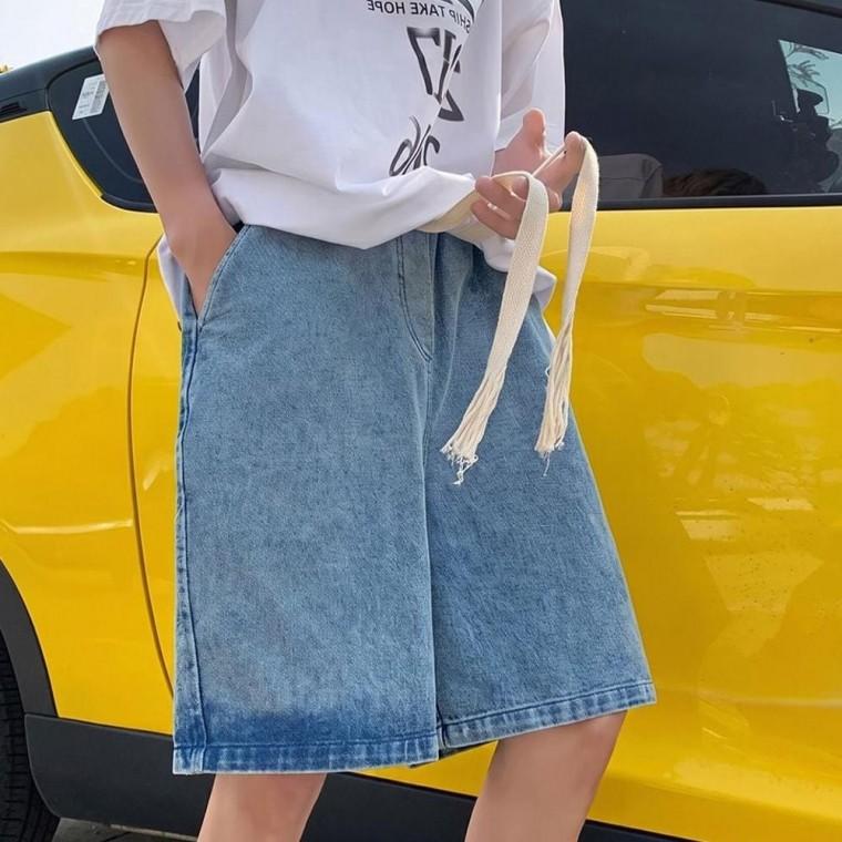 바지 남성 허리 밴딩 루즈핏 코디 코튼 데님 편한