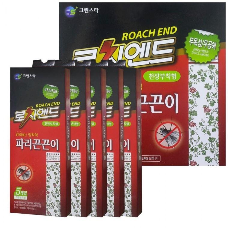 로치 앤드 파리 끈끈이 천장 부착형 5매입 5개