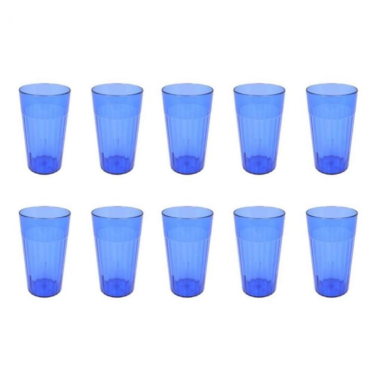501445 플라스틱 청색 음료컵 340ml 10개세트