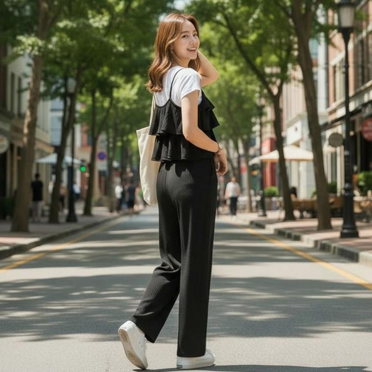 캔치링 캉캉 나시 와이드 셋업