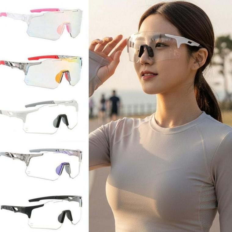 선글라스 스포츠 아웃도어 런닝 라이딩 햇빛 변색 렌즈 패션