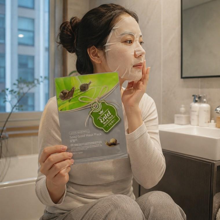 달팽이마스크팩 촉촉한 피부보습 진정 윤광케어 세안 후 수분가득 에센스