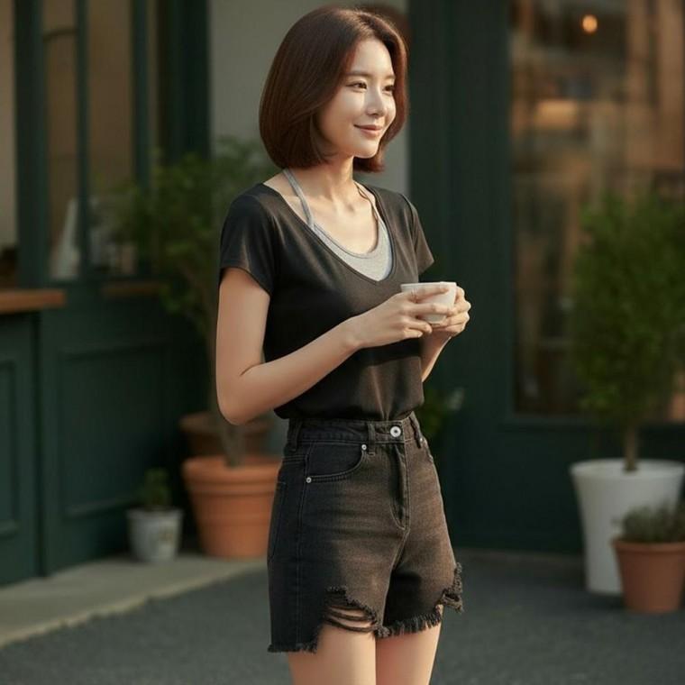 롤롤 투피스 홀터넥 나시 레이어드 티셔츠
