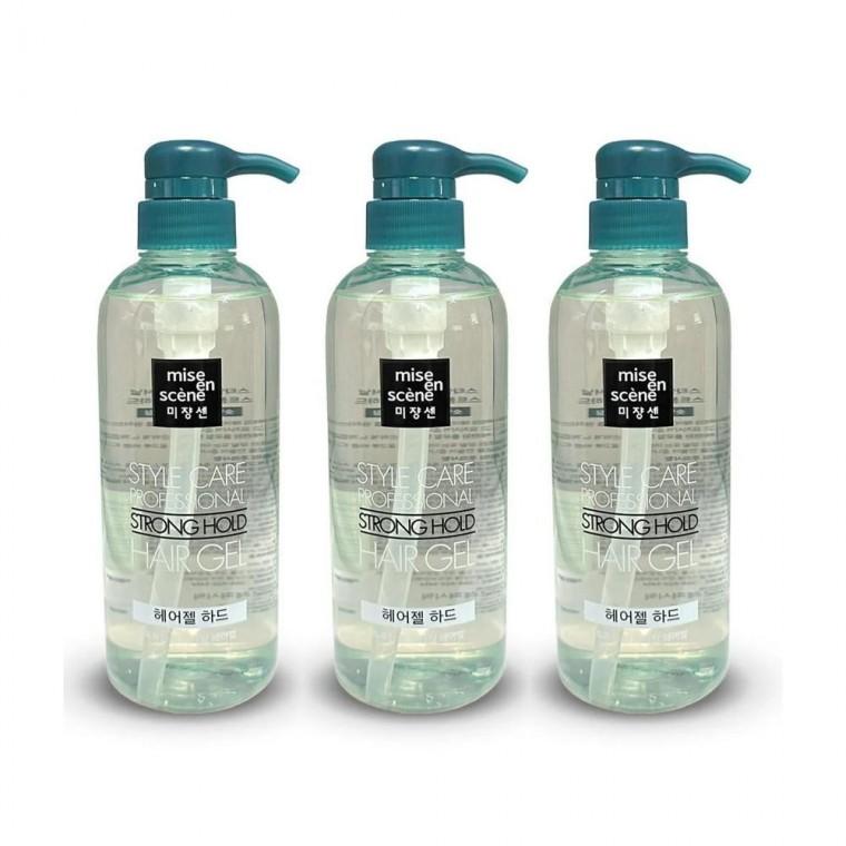 루미나D 스타일케어 미쟝센 스트롱 홀드 헤어젤 하드 숏커트용 500ml 3개