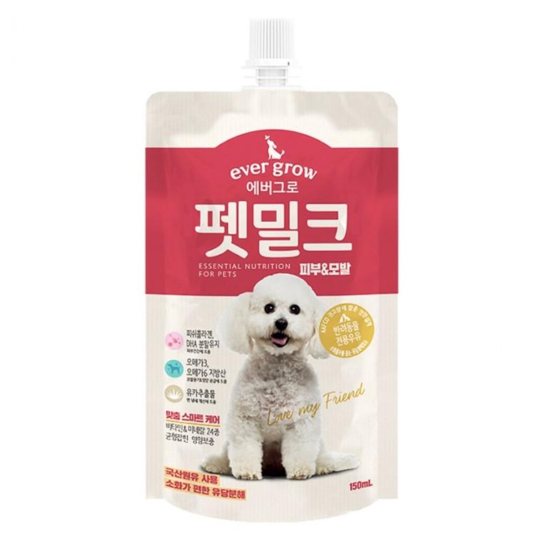 (3개묶음)에버그로 펫밀크 피부+모발 150ml