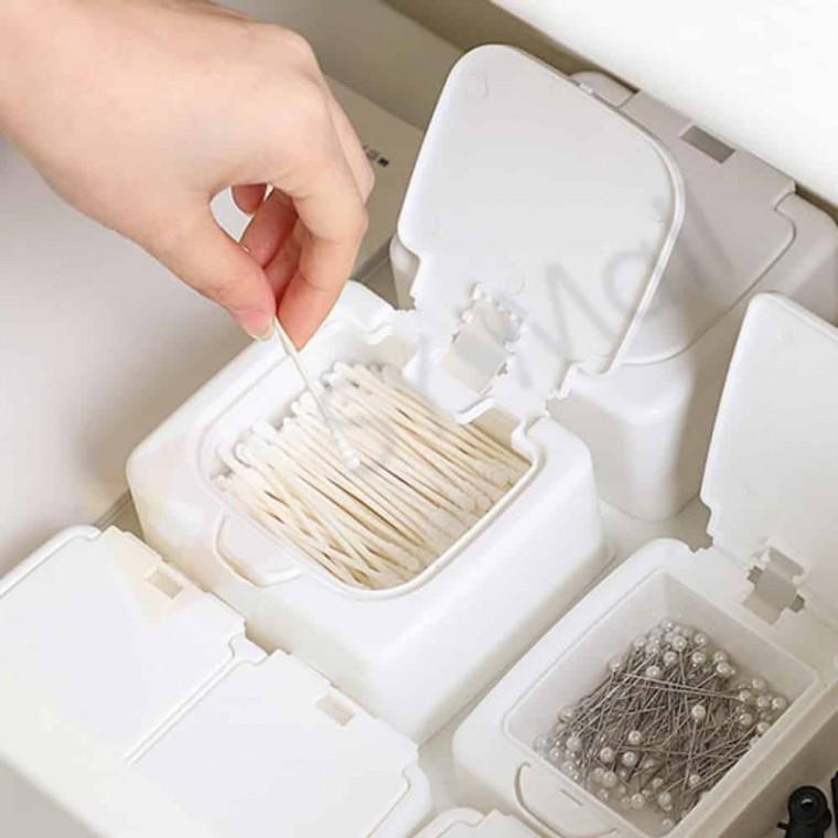 화장솜보관함 화장솜케이스 보관함 정리함 사각