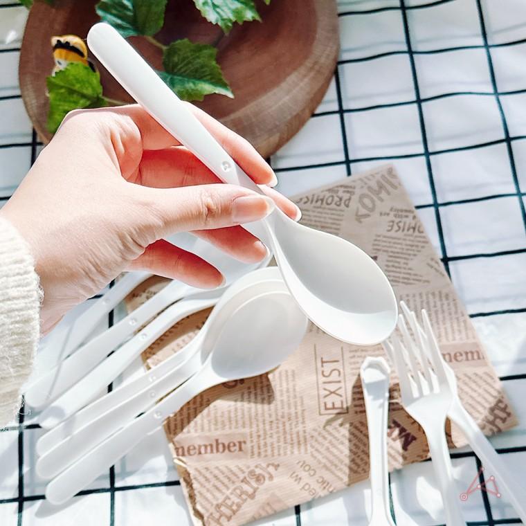 일회용수저 10개 캠핑수저 일회용품 컵밥숟가락 일회용숟가락 업소용수저
