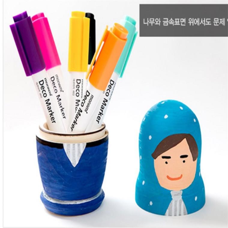 1P 모나미 데코마카 460둥근닙 코랄 모나미보드마카펜 모나미데코마카460 모나미수성마카