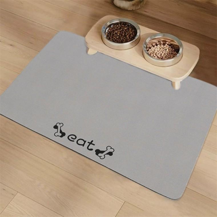 규조토 반려동물 식기매트 90x60cm 뼈다귀 그레이 고양이규조토매트 애견규조토식기매트 고양이규조토식기