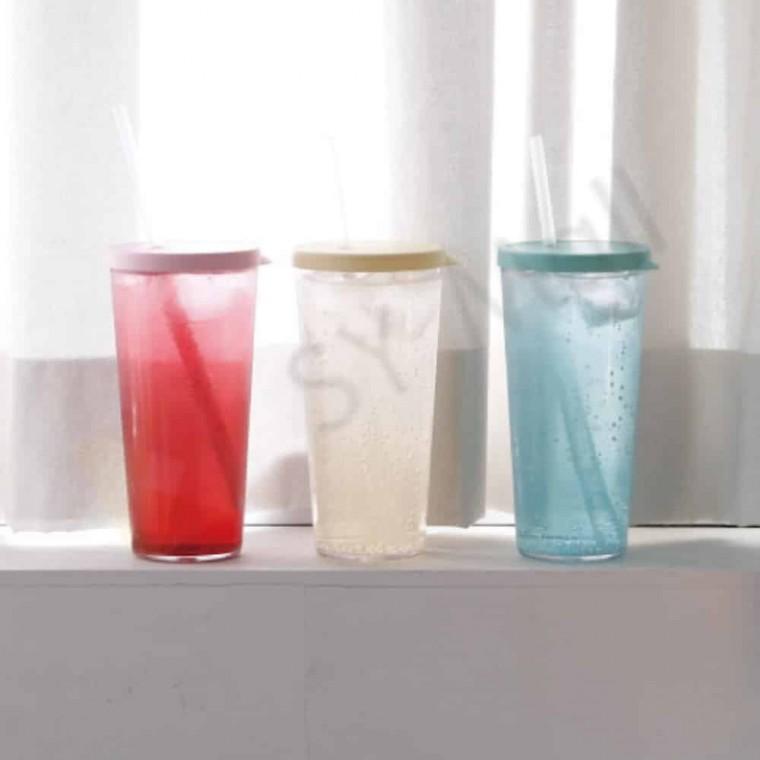 아이스커피컵 카페플라스틱컵 빨대컵 670ml