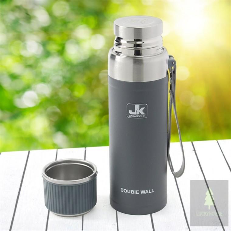이중진공 스텐보온보냉병 750ml 그레이 휴대용보온병 휴대용분유보온병 흐르지않는텀블러